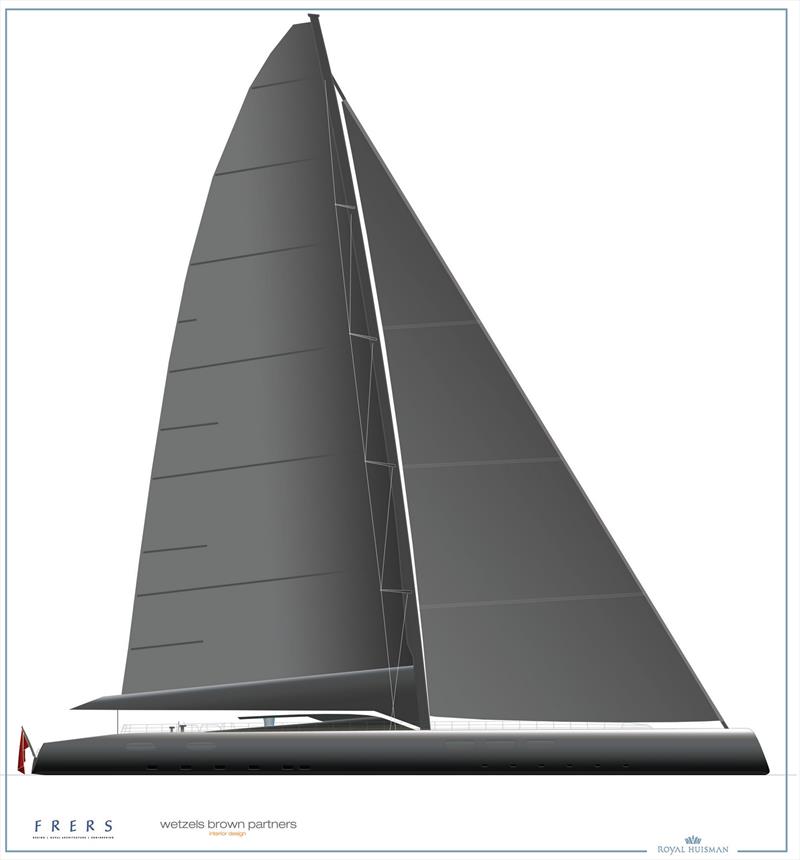 Royal Huisman's 85m (280ft) Project 410 sailplan - photo © Royal Huisman