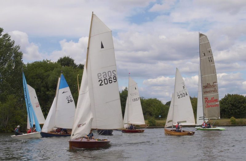 Racing during the Thames Sailing Club Vintage and Open Regatta photo copyright David Dixson taken at Thames Sailing Club and featuring the Classic & Vintage Dinghy class