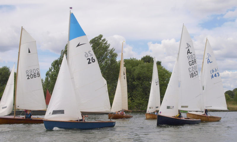 Racing during the Thames Sailing Club Vintage and Open Regatta photo copyright David Dixson taken at Thames Sailing Club and featuring the Classic & Vintage Dinghy class