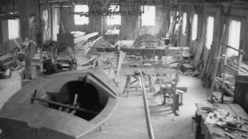 Jack Chippendale’s first workshop, at Warsash, was typical of the boatbuilders of the day and would have exerted a strong attraction for Ian Proctor - photo © Dougal Henshall
