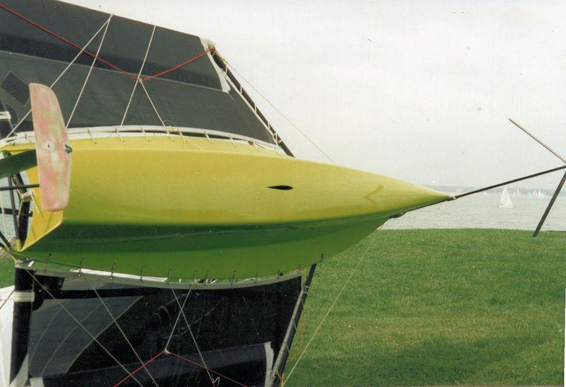 Passive foils on a Moth following the new rule that all foils be on the centreline photo copyright Andy Paterson taken at  and featuring the Classic & Vintage Dinghy class