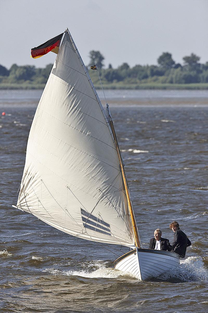 Bow out and making way in stiff breeze in Germany photo copyright Nico Krauss taken at  and featuring the Classic & Vintage Dinghy class