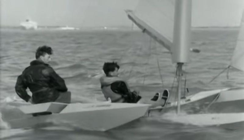 A strange early proototype mutlihull from the 1960s photo copyright BBC taken at  and featuring the Classic & Vintage Dinghy class