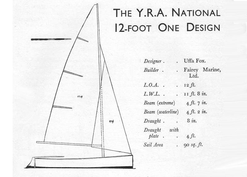Design for the YRA National 12 Foot dinghy, which became known as the Fairey Firefly photo copyright RYA taken at  and featuring the Classic & Vintage Dinghy class