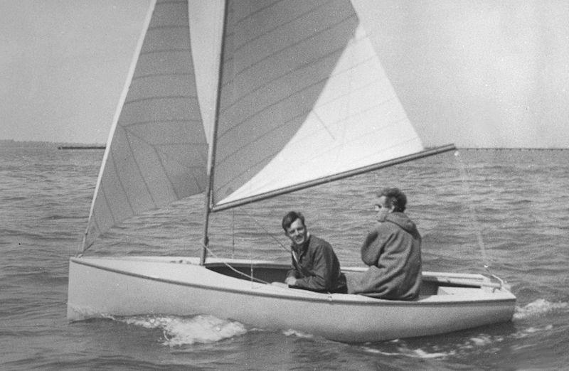 The prototype Fairey Firefly heads out, with Uffa Fox on the helm and Charles Currey crewing photo copyright PPL / Charles Currey Archive taken at  and featuring the Classic & Vintage Dinghy class