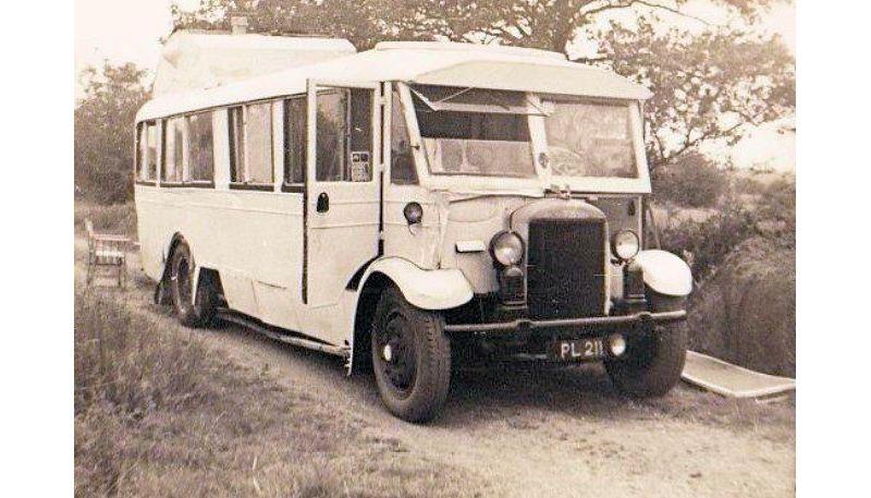 Charles Currey converted this bus into an early version of the campervan! - photo © Currey Family