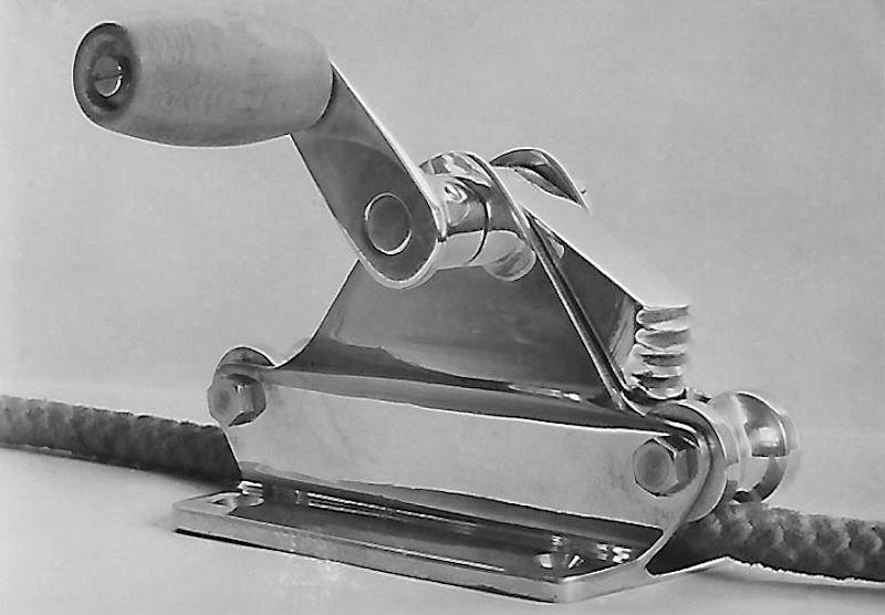 Jib sheet cleat developed for single-handed sailing in the Firefly (late 1947) - photo © Currey Family