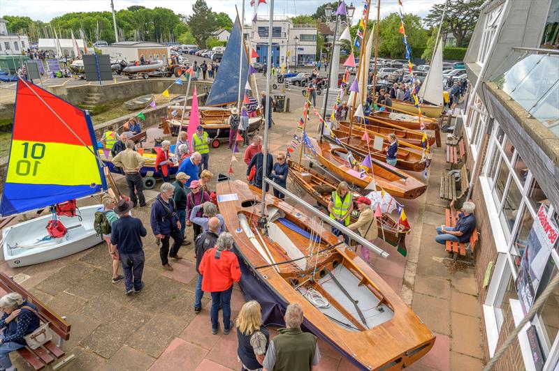 Classic dinghies on display at RLymYC's Vintage and Classic Exhibition photo copyright Paul French taken at Royal Lymington Yacht Club and featuring the Classic & Vintage Dinghy class