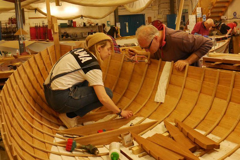 Working at the Boat Building Academy in Lyme Regis - photo © Boat Building Academy
