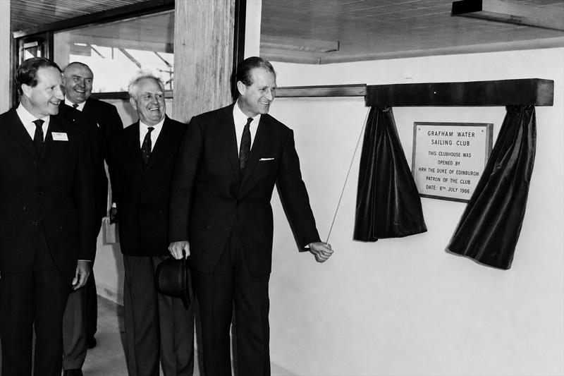 Opening of Grafham Water SC by HRH Prince Philip, Duke of Edinburgh in 1966 - photo © GWSC