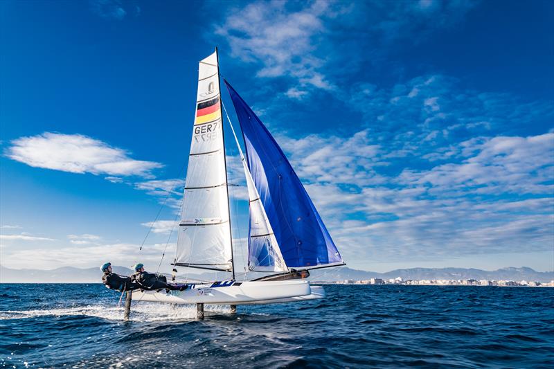 German Nacra 17 Sailors training with Cyclops Sensors photo copyright DSV Lars Wehrmann  taken at  and featuring the  class