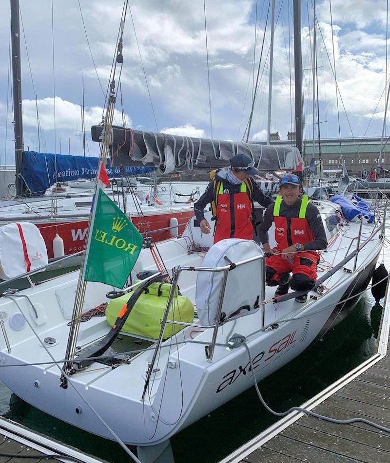 Max Mesnil and Hugo Feydit onboard Axe Sail used Cyclops load sensors in the Rolex Fastnet Race photo copyright Cyclops Marine taken at  and featuring the  class