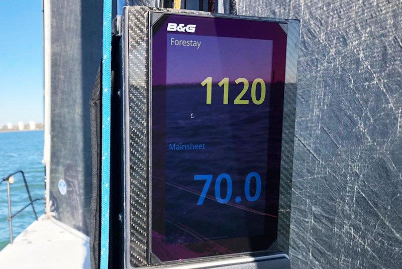 B&G display of live load data from Cyclops sensors - photo © Cyclops Marine