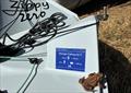 Toad inspecting the baggage allowance sticker on Zippy Zero &copy; Liz Potter
