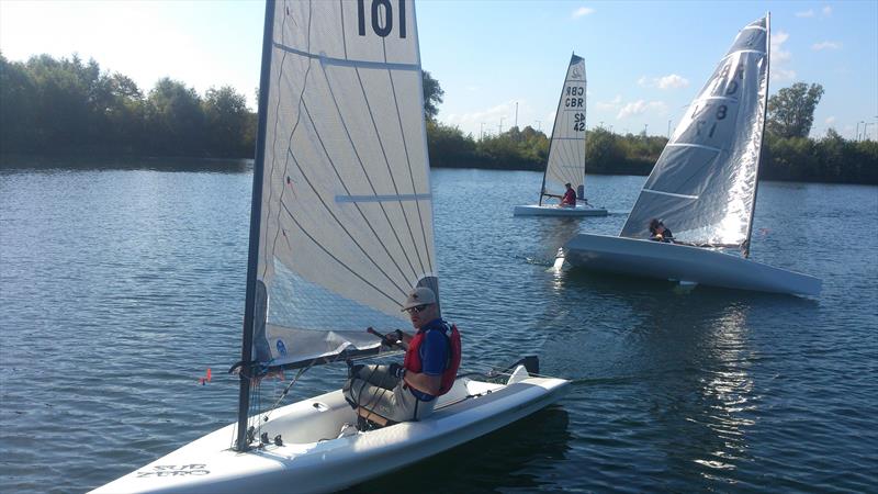 Race 1 of the D-Zero Open at Hunts photo copyright David Catto taken at Hunts Sailing Club and featuring the D-Zero class