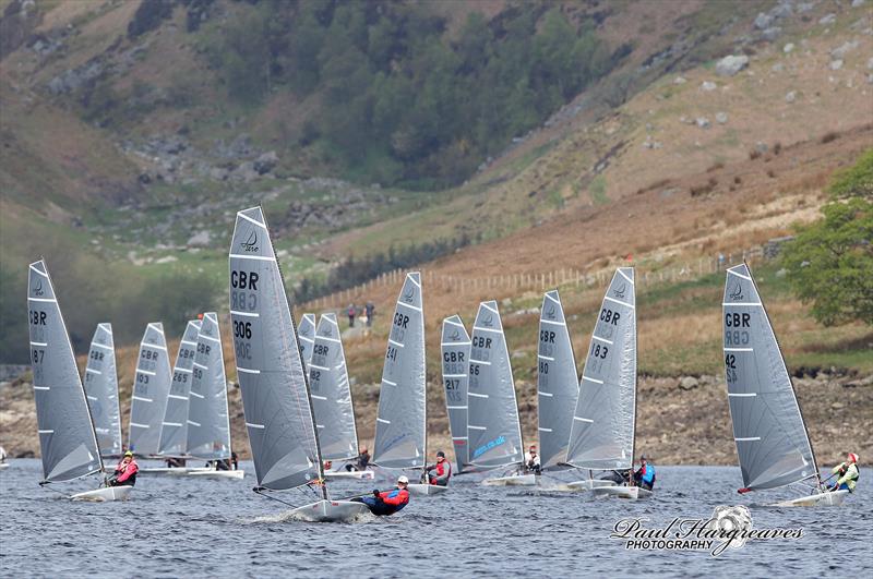 The fleet reaching during the D-Zero Inlands at Yorkshire Dales photo copyright Paul Hargreaves taken at Yorkshire Dales Sailing Club and featuring the D-Zero class
