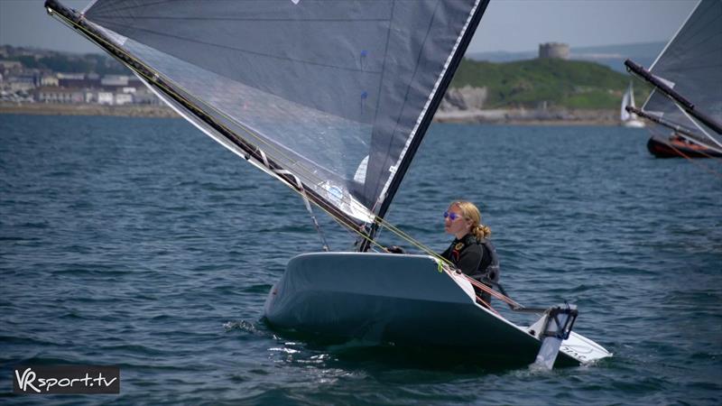 Ellie Craig is First Lady in the Harken D-Zero UK National Championships photo copyright VR Sport Media / wwwVRSport.tv taken at Mount Batten Centre for Watersports and featuring the D-Zero class