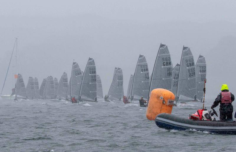 Squally rain on day 2 of the RSK D-Zero National Championship at Largs photo copyright Tim Olin / www.olinphoto.co.uk taken at Largs Sailing Club and featuring the D-Zero class