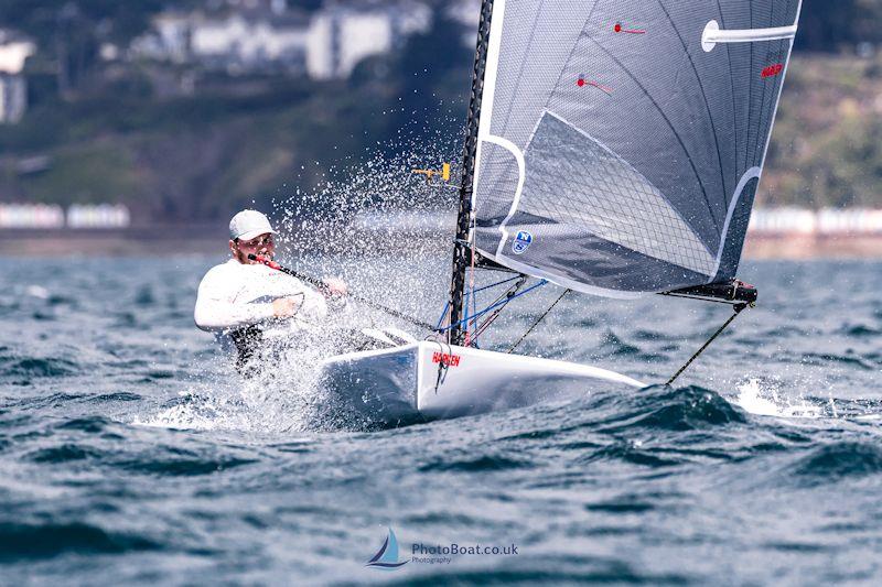 Poster boy Tom Southwell - Barracuda Bay D-Zero Nationals at Brixham photo copyright Georgie Altham / www.facebook.com/galthamphotography taken at Brixham Yacht Club and featuring the D-Zero class