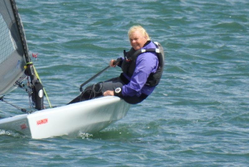 Liz Potter in DZero Zippy wins at Caernarfon, day 2 - Menai Strait Regattas - photo © Ian Bradley