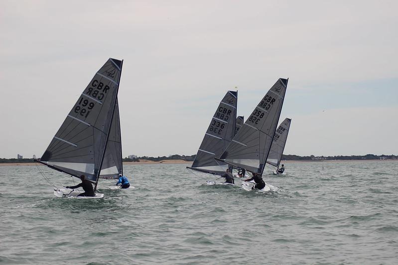 Close racing downwind on day 1- Harken D-Zero National Championships at Lee-on-the-Solent - photo © Jamie Robinson