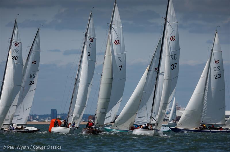 Cowes Classics Regatta 2025 Day 2 - Daring mark rounding photo copyright Paul Wyeth / www.pwpictures.com taken at Royal London Yacht Club and featuring the Daring class