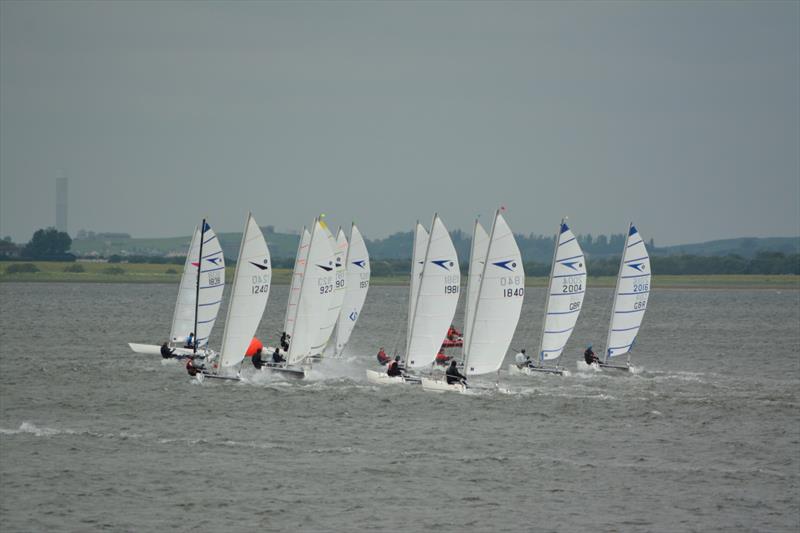 Saturday 1st mark rounding during the Sprint 15 TT at Seasalter photo copyright David Cramphorn taken at Seasalter Sailing Club and featuring the Dart 15 class