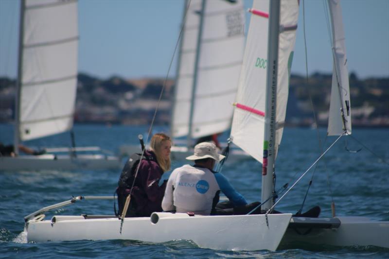 Youth champions during the 2022 Sprint 15 Nationals at Restronguet photo copyright Pauline Love taken at Restronguet Sailing Club and featuring the Dart 15 class