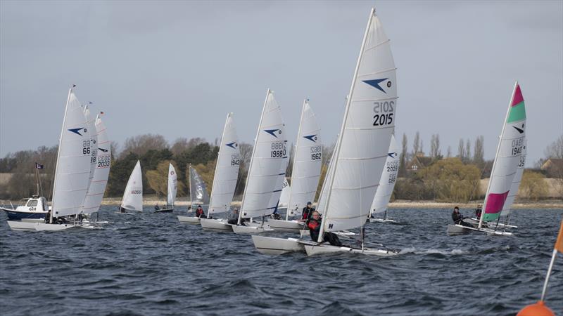 Start line action during the Gill Dart 15 Winter TT at Grafham Water - photo © Paul Sanwell / OPP