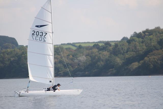 Jason Clarke during the Dart 15 TT at Carsington photo copyright Pauline Love taken at Carsington Sailing Club and featuring the Dart 15 class