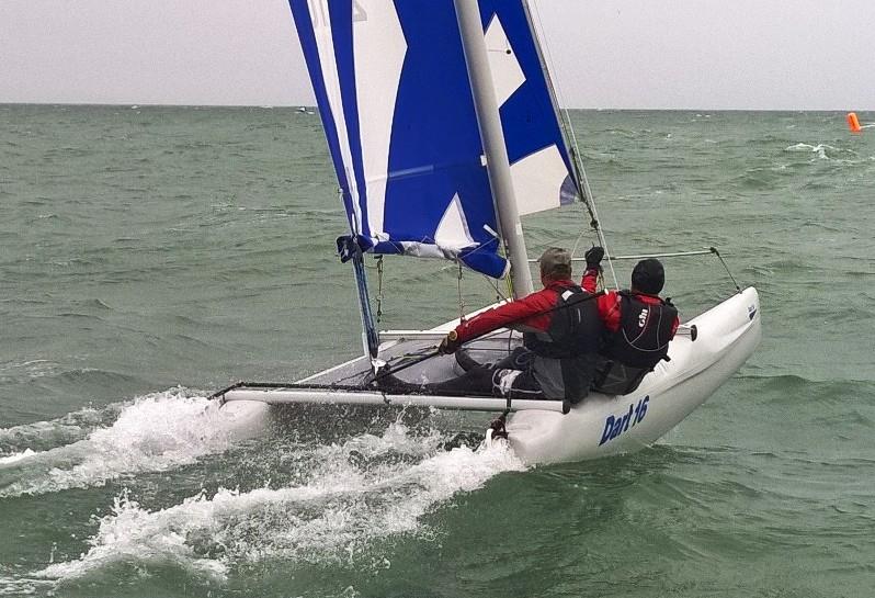 Waldorf and Statler during the Pratt Regatta photo copyright Lionel Hartley taken at Eastbourne Sovereign Sailing Club and featuring the Dart 16 class