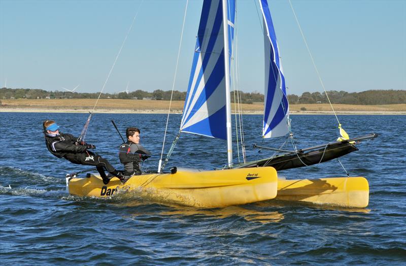 Grafham Cat Open photo copyright Nick Champion / www.championmarinephotography.co.uk taken at Grafham Water Sailing Club and featuring the Dart 16 class