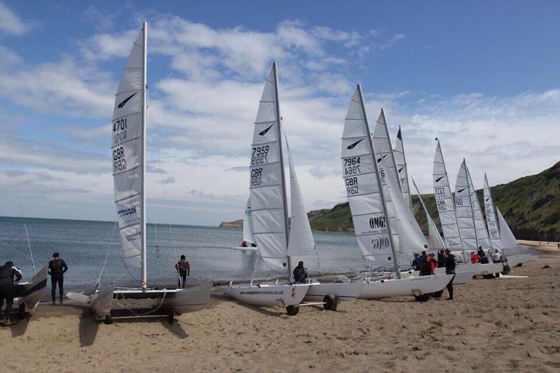 Dart 18 TT at Runswick Bay photo copyright Carol Gault taken at Runswick Bay Beach and Sailing Club and featuring the Dart 18 class