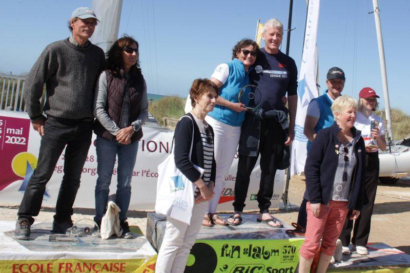 Dart 18 Open French National Championship at Courseulles photo copyright Louanne Pfertzel / UneVagueDePhoto taken at Ecole de Voile de Courseulles-sur-Mer and featuring the Dart 18 class