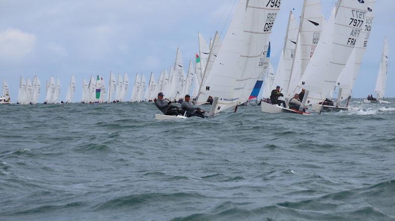 Dan Norman and Alysha Monkman fight for the pin during the Noble Marine Insurance Dart 18 Nationals and Worlds at Bridlington - photo © Peider Fried