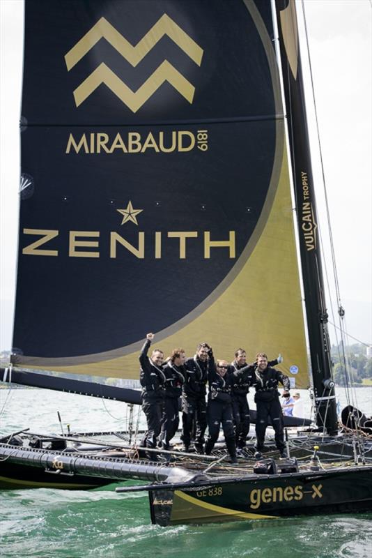 Ladycat powered by Spindrift win the Bol d'Or Mirabaud 2014 photo copyright Chris Schmid taken at  and featuring the Decision 35 class