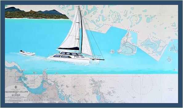 Cruising the Whitsunday Islands - photo © Del Morrison Art