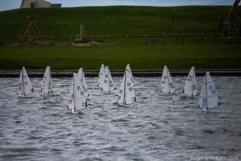 DF95s downwind during the DF Racing UK 2018 TT Series at Fleetwood photo copyright Anna McKone taken at Fleetwood Model Yacht Club and featuring the DF95 class