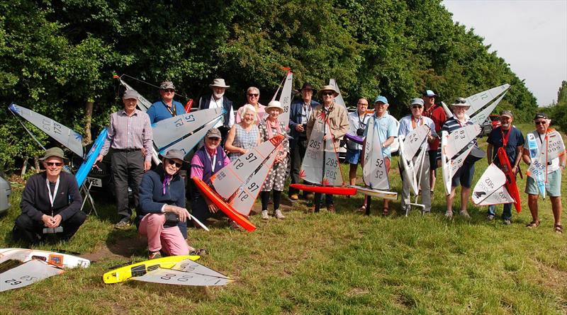 Competitors, race team and their boats during the 2022 DF95 Ash Trophy at Abbey Meads photo copyright Roger Stollery taken at Guildford Model Yacht Club and featuring the DF95 class