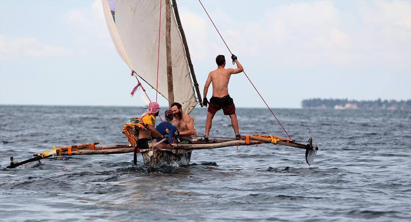 The Ngalawa Cup - Racing from Tanzania to Zanzibar, with a mango tree hull photo copyright Libby Prins / The Adventurists taken at  and featuring the Dhow class