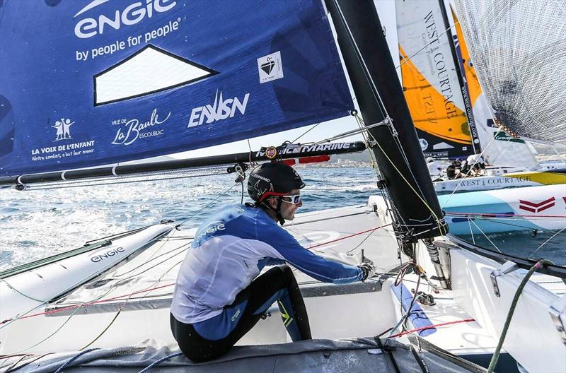 On board a Diam 24 trimaran with team ENGIE in the Tour de France à la Voile in Nice photo copyright Jean-Marie Liot / ASO taken at  and featuring the Diam 24OD class