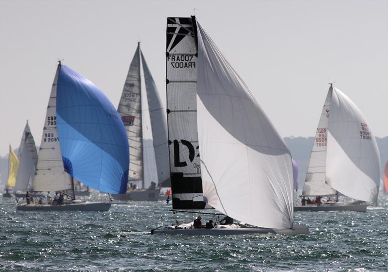 The view from Hurst Castle during the Round the Island Race 2019 photo copyright Mark Jardine taken at  and featuring the Diam 24OD class