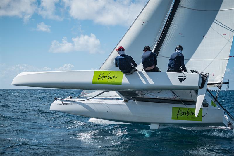 Karibuni had an incredible start to the race day, giving spectators an awesome fly-by - photo © Laurens Morel