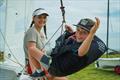 Adelaide Sailing Club sailing manager Nicci Edwards and junior member Lachlan Young get set for the summer - Harken SA Summer of Sail Festival © Harry Fisher