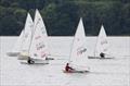 Finn Harris 221631 and Toby Iglehart 173486 in close racing with a couple of the bigger boats and a 4.7 - club racing at Solway © Margaret Purkis