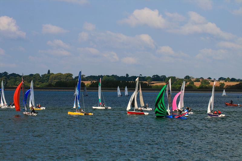 Draycote Water Bank Holiday Pursuit Races photo copyright Jo Thomas taken at Draycote Water Sailing Club and featuring the Dinghy class