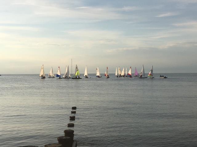 Whitstable Cadets sailing on Friday evening photo copyright Steve Gray taken at Whitstable Yacht Club and featuring the Dinghy class