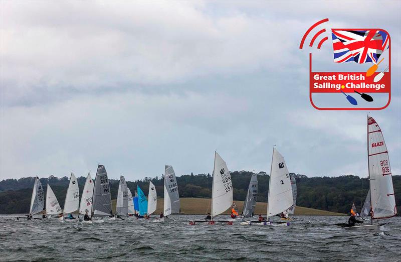The Slow Fleet downwind during the Great British Sailing Challenge Final at Rutland photo copyright Tim Olin / www.olinphoto.co.uk taken at Rutland Sailing Club and featuring the Dinghy class