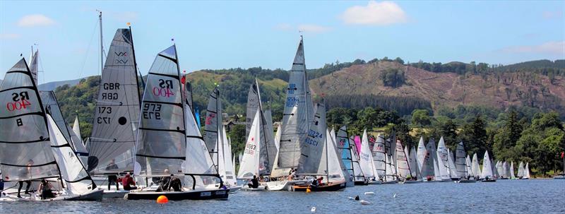 Saturday's start at the 2019 Birkett photo copyright Tim Olin / www.olinphoto.co.uk taken at Ullswater Yacht Club and featuring the Dinghy class