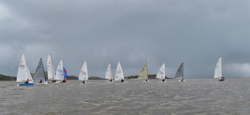 Leading group during the Catherinefield Windows RNLI Regatta in Kippford photo copyright John Sproat taken at Solway Yacht Club and featuring the Dinghy class